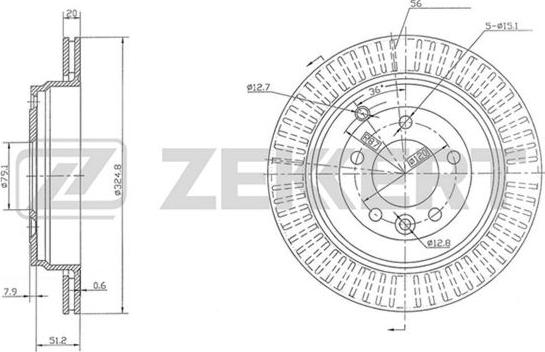 Zekkert BS-5778 - Kočioni disk www.molydon.hr