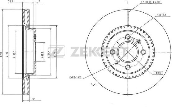 Zekkert BS-6449 - Kočioni disk www.molydon.hr