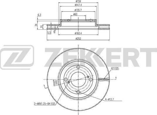 Zekkert BS-6444 - Kočioni disk www.molydon.hr