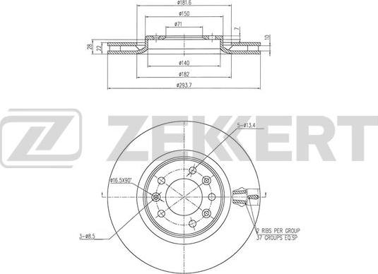 Zekkert BS-6446 - Kočioni disk www.molydon.hr