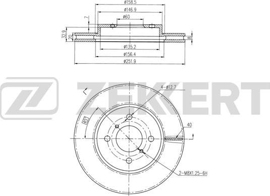 Zekkert BS-6443 - Kočioni disk www.molydon.hr