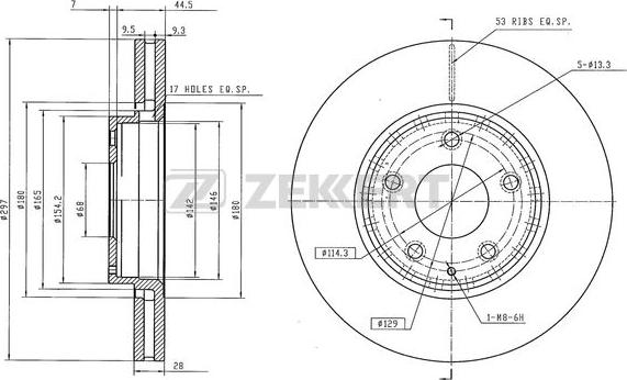 Zekkert BS-6455 - Kočioni disk www.molydon.hr