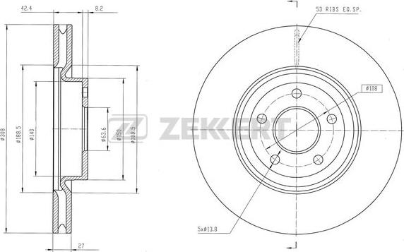 Zekkert BS-6451 - Kočioni disk www.molydon.hr