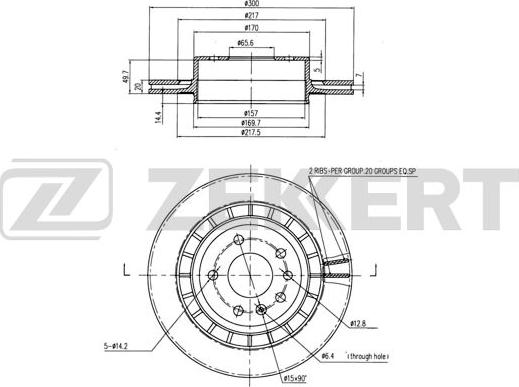 Zekkert BS-6453 - Kočioni disk www.molydon.hr