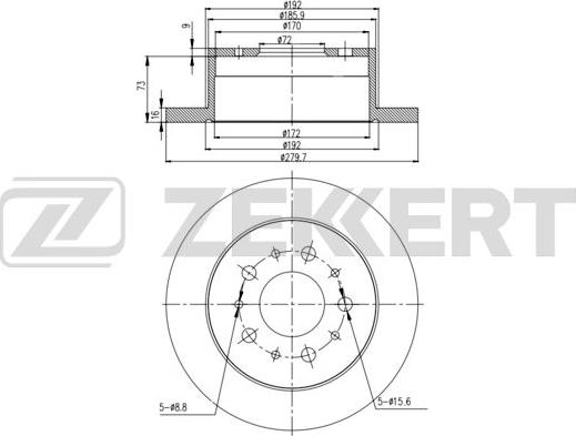 Zekkert BS-6457 - Kočioni disk www.molydon.hr