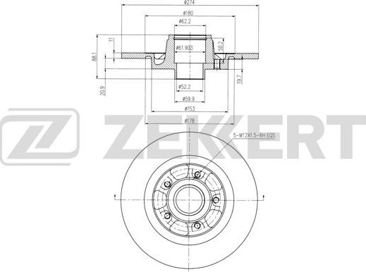 Zekkert BS-6483 - Kočioni disk www.molydon.hr