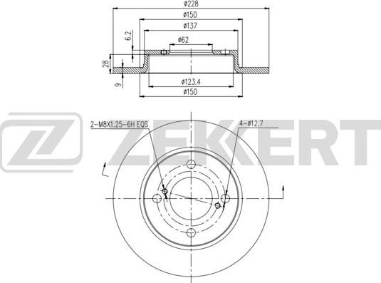 Zekkert BS-6439 - Kočioni disk www.molydon.hr