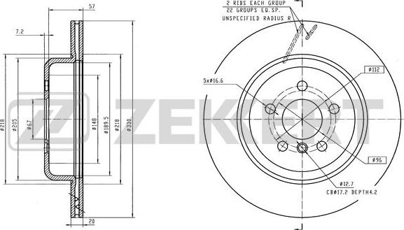 Zekkert BS-6434 - Kočioni disk www.molydon.hr