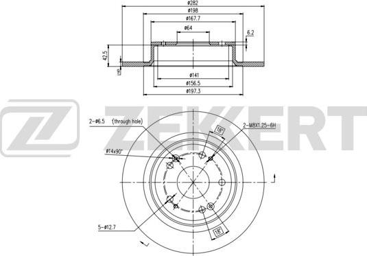 Zekkert BS-6438 - Kočioni disk www.molydon.hr