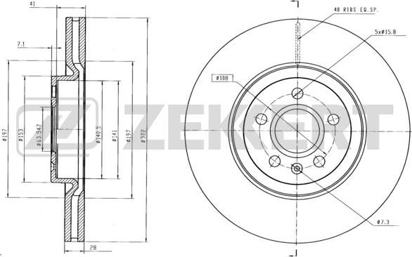 Zekkert BS-6425 - Kočioni disk www.molydon.hr