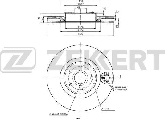 Zekkert BS-6420 - Kočioni disk www.molydon.hr