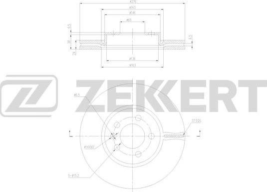 Zekkert BS-6428 - Kočioni disk www.molydon.hr