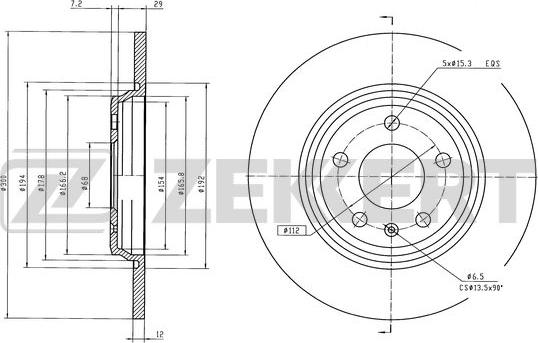 Zekkert BS-6595 - Kočioni disk www.molydon.hr