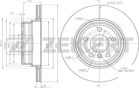 Zekkert BS-6591 - Kočioni disk www.molydon.hr