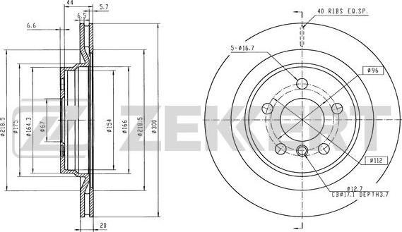 Zekkert BS-6598 - Kočioni disk www.molydon.hr