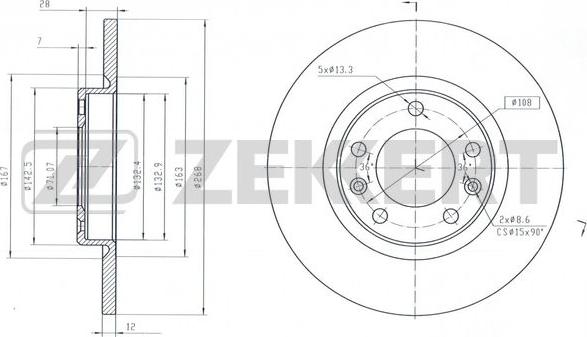 Zekkert BS-6593 - Kočioni disk www.molydon.hr