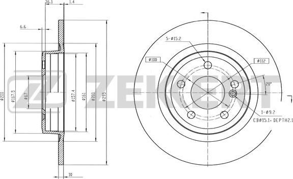 Zekkert BS-6559 - Kočioni disk www.molydon.hr