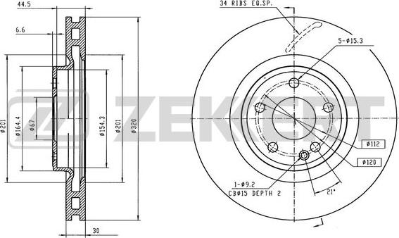 Zekkert BS-6554 - Kočioni disk www.molydon.hr