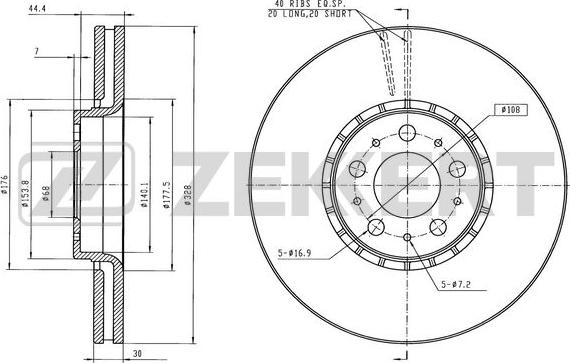 Zekkert BS-6558 - Kočioni disk www.molydon.hr