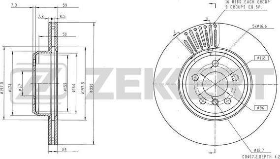 Zekkert BS-6552 - Kočioni disk www.molydon.hr