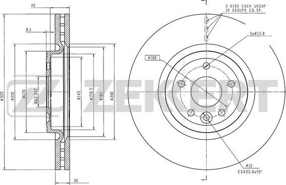 Zekkert BS-6562 - Kočioni disk www.molydon.hr