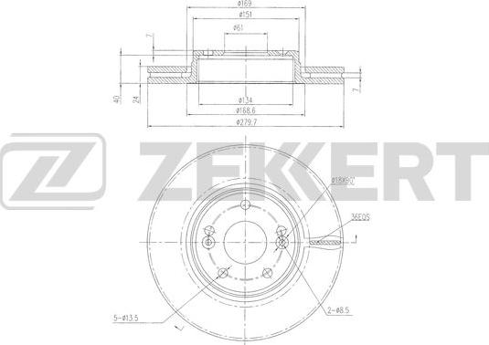 Zekkert BS-6502 - Kočioni disk www.molydon.hr