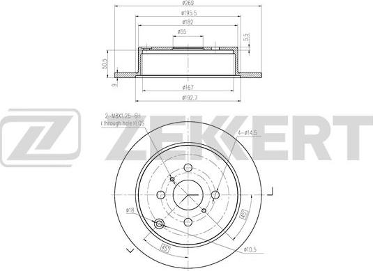 Zekkert BS-6512 - Kočioni disk www.molydon.hr