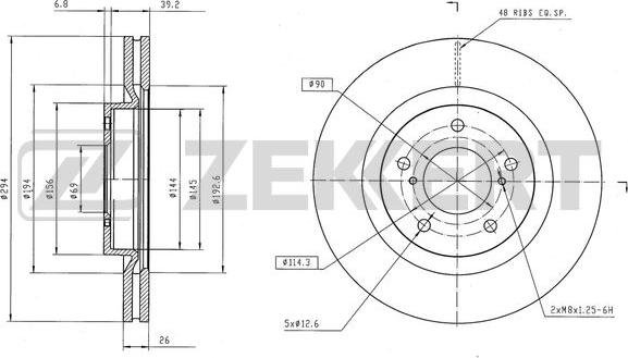 Zekkert BS-6584 - Kočioni disk www.molydon.hr