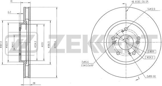 Zekkert BS-6586 - Kočioni disk www.molydon.hr