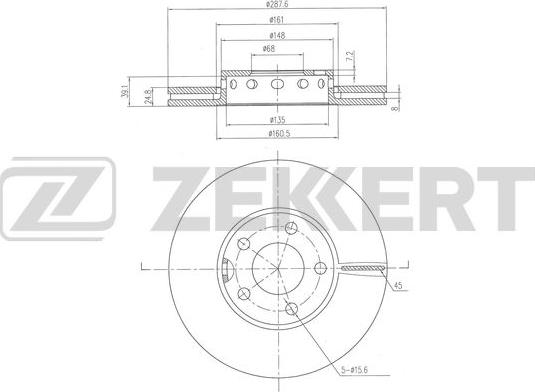 Zekkert BS-6520 - Kočioni disk www.molydon.hr