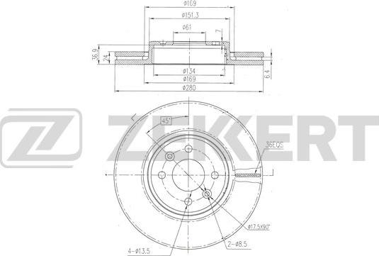 Zekkert BS-6521 - Kočioni disk www.molydon.hr