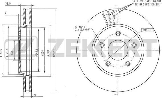 Zekkert BS-6576 - Kočioni disk www.molydon.hr