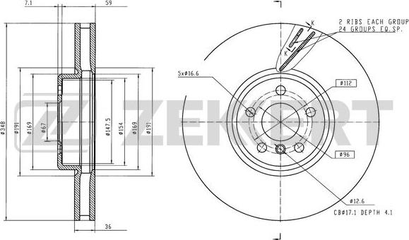 Zekkert BS-6573 - Kočioni disk www.molydon.hr