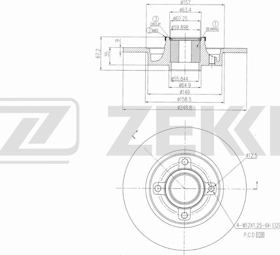 Zekkert BS-6648 - Kočioni disk www.molydon.hr