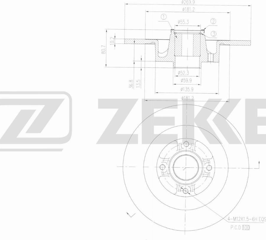 Zekkert BS-6647 - Kočioni disk www.molydon.hr