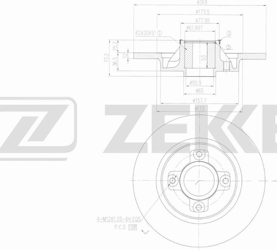 Zekkert BS-6650 - Kočioni disk www.molydon.hr