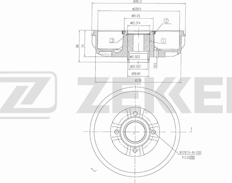 Zekkert BS-6651 - Bubanj kočnica www.molydon.hr