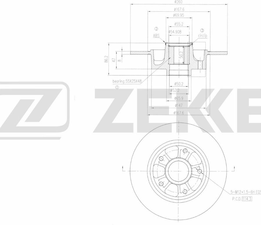 Zekkert BS-6658 - Kočioni disk www.molydon.hr