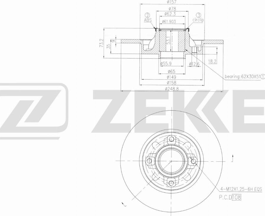 Zekkert BS-6652 - Kočioni disk www.molydon.hr