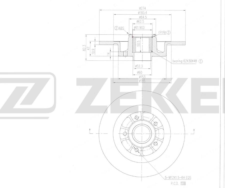 Zekkert BS-6657 - Kočioni disk www.molydon.hr