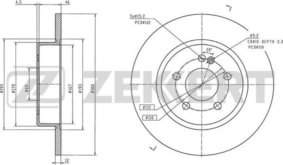 Zekkert BS-6606 - Kočioni disk www.molydon.hr