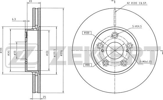 Zekkert BS-6613 - Kočioni disk www.molydon.hr