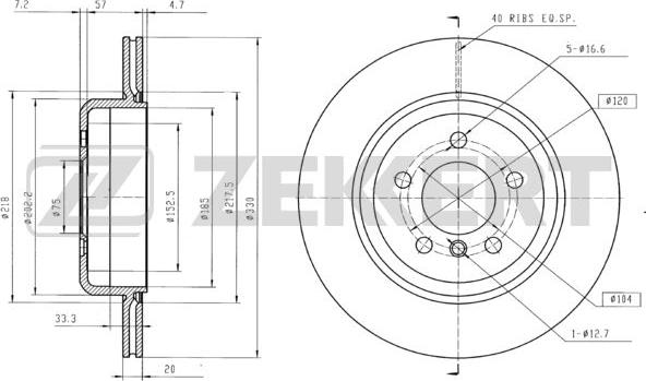 Zekkert BS-6099B - Kočioni disk www.molydon.hr