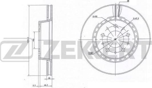 Zekkert BS-6095 - Kočioni disk www.molydon.hr