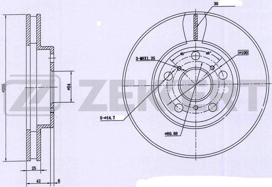 Zekkert BS-6091 - Kočioni disk www.molydon.hr