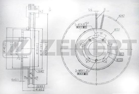 Zekkert BS-6044 - Kočioni disk www.molydon.hr