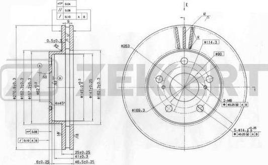 Zekkert BS-6040 - Kočioni disk www.molydon.hr