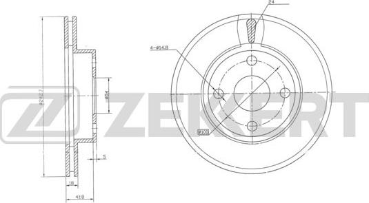 Zekkert BS-6056 - Kočioni disk www.molydon.hr