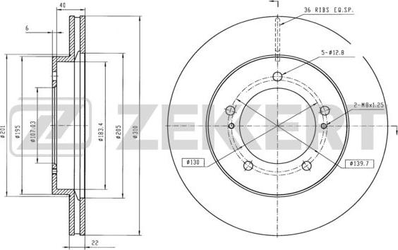 Zekkert BS-6058 - Kočioni disk www.molydon.hr