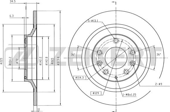 Zekkert BS-6053 - Kočioni disk www.molydon.hr